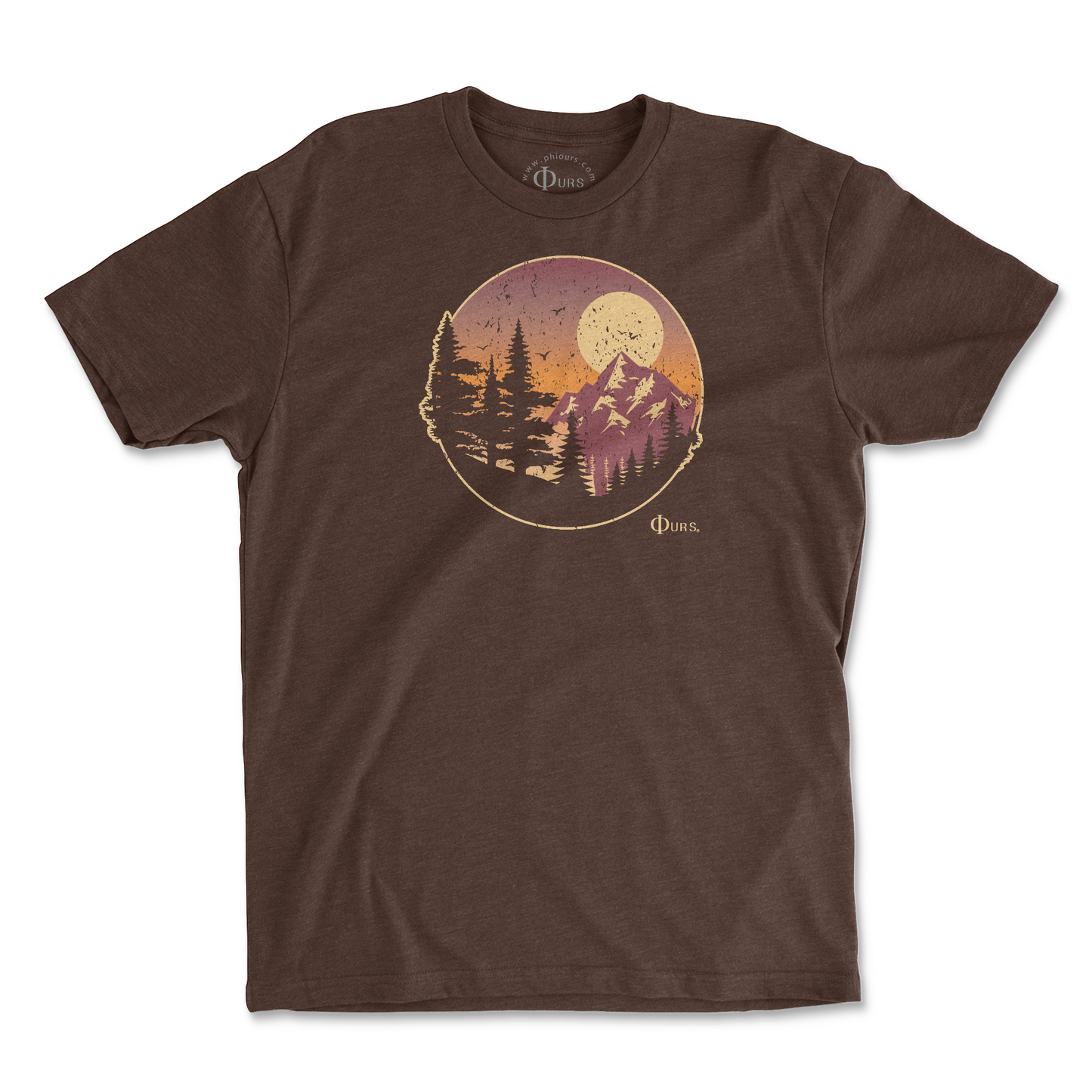 Our Sunset and Mountains - Espresso Tee